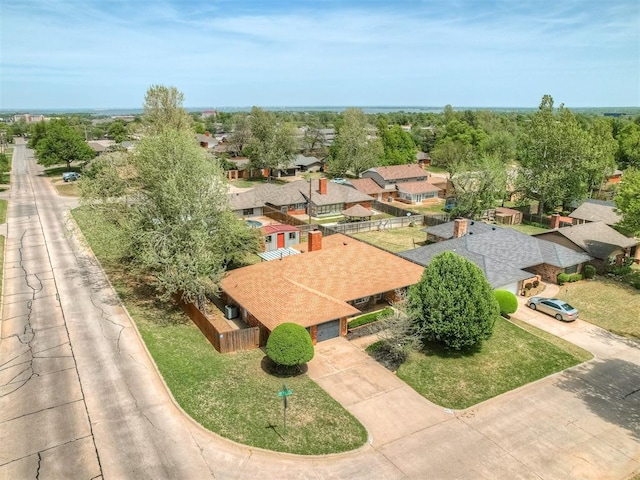 bird's eye view featuring a residential view