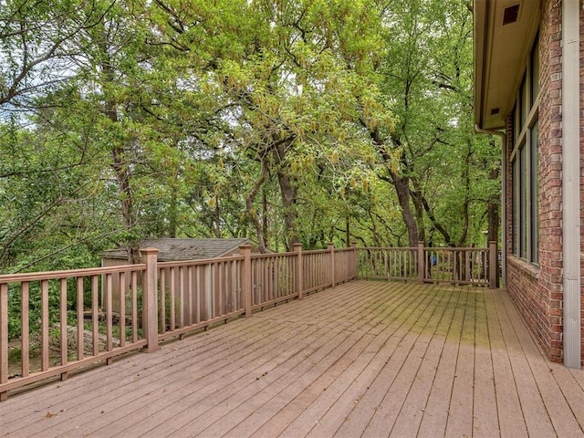 13504 Fox Creek Dr, Oklahoma City, OK 73131 - view of wooden deck