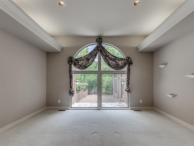 13504 Fox Creek Dr, Oklahoma City, OK 73131 - unfurnished room featuring carpet floors, recessed lighting, and baseboards