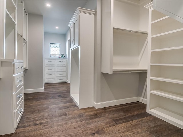 6105 NW 147th Ter, Oklahoma City, OK 73142 - walk in closet with dark wood finished floors