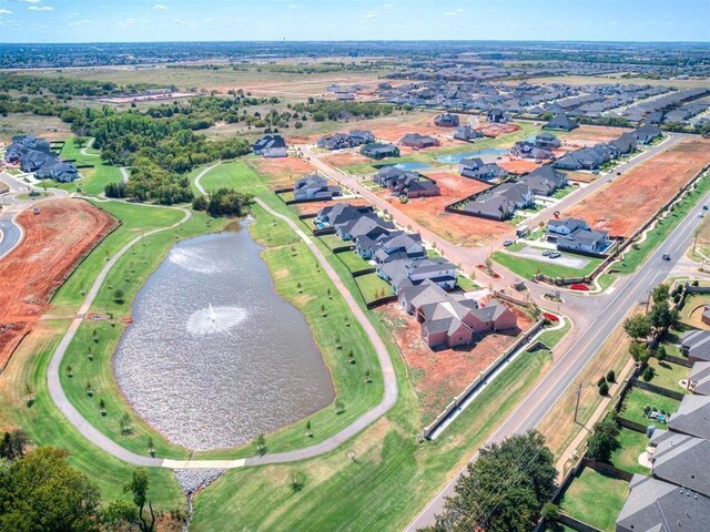 6105 NW 147th Ter, Oklahoma City, OK 73142 - aerial view featuring a water view and a residential view