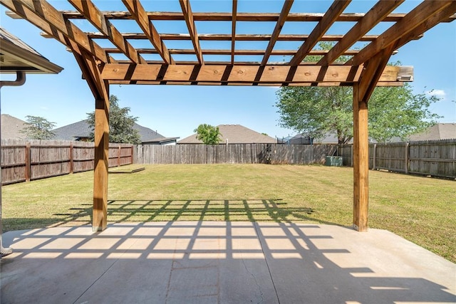2828 Ryder Dr, Yukon, OK 73099 - view of patio with a fenced backyard and a pergola
