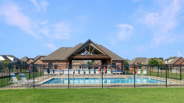 2828 Ryder Dr, Yukon, OK 73099 - pool featuring fence and a yard