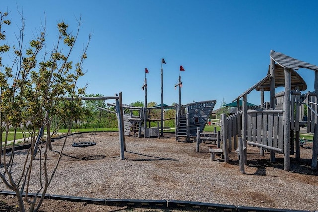 view of community jungle gym