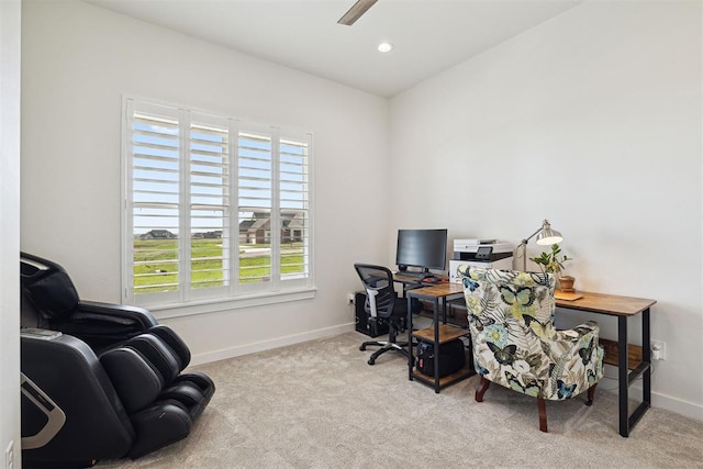 4162 Hawthorne St NW, Piedmont, OK 73078 - office with plenty of natural light, carpet flooring, and a ceiling fan