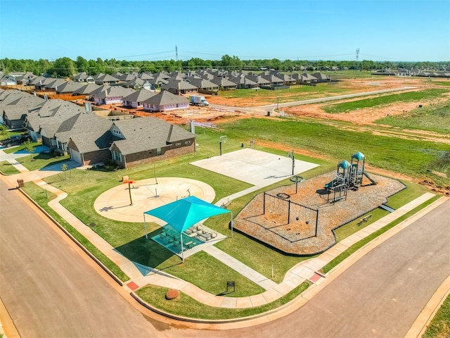 drone / aerial view featuring a residential view