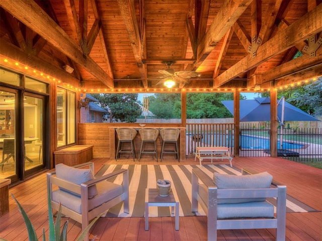 4216 Two Lakes Ave, Norman, OK 73072 - view of wooden terrace