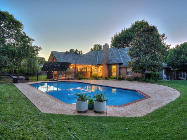 4216 Two Lakes Ave, Norman, OK 73072 - view of swimming pool with a patio area and outdoor lounge area