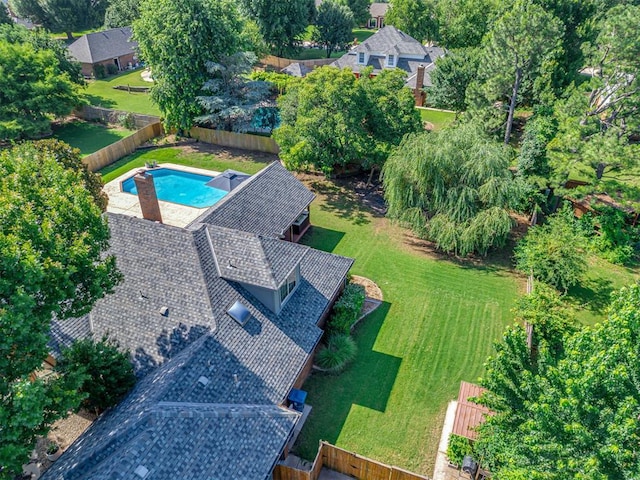 4216 Two Lakes Ave, Norman, OK 73072 - aerial view of property and surrounding area with a pool