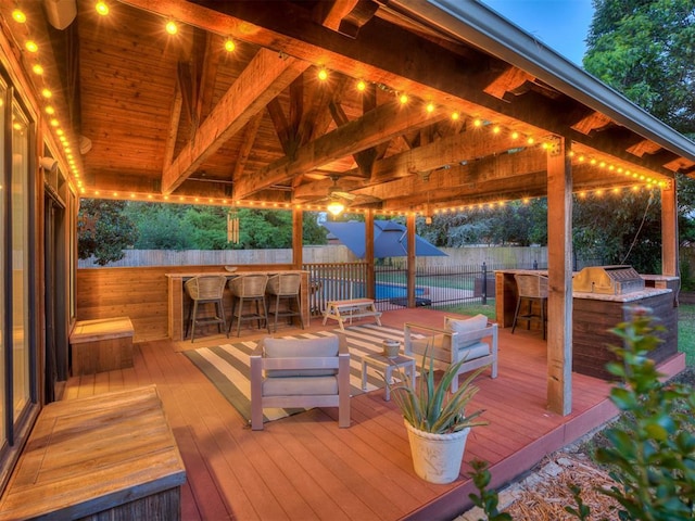 4216 Two Lakes Ave, Norman, OK 73072 - deck featuring a fenced backyard
