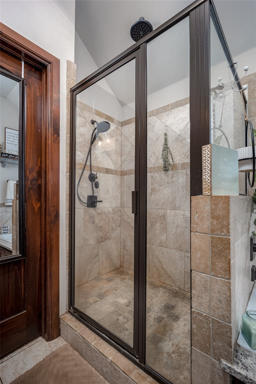 full bathroom with a stall shower