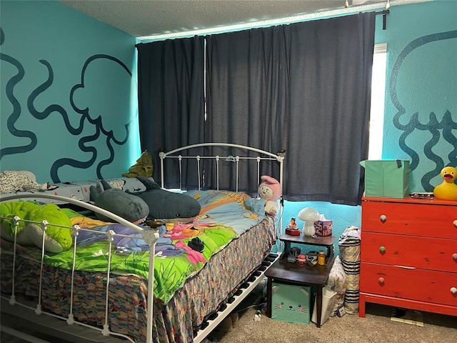 215 Justin Dr, Norman, OK 73071 - carpeted bedroom with a textured ceiling