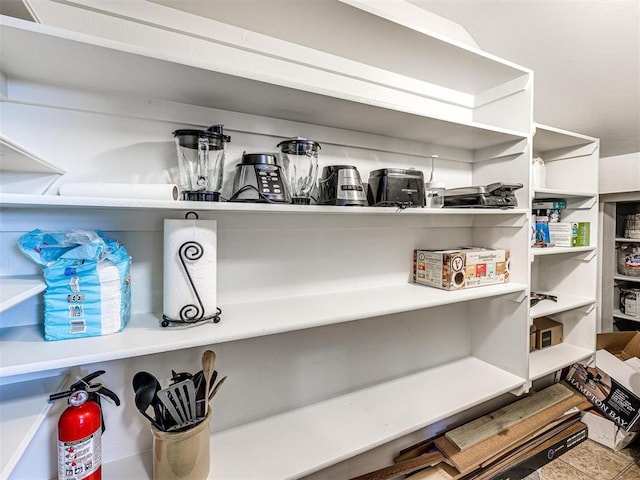 view of storage area