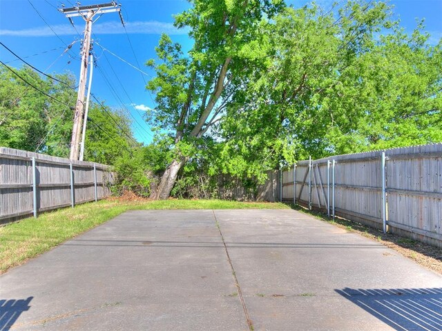 view of patio featuring a fenced backyard