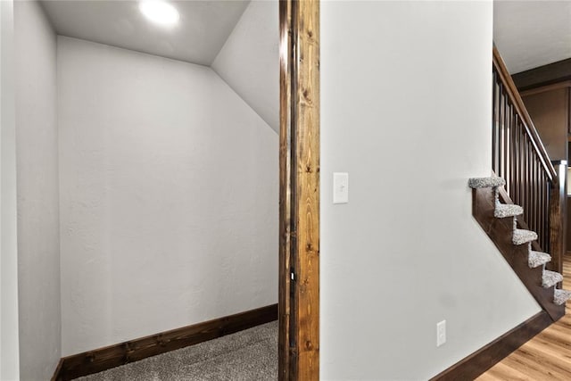 stairs with baseboards