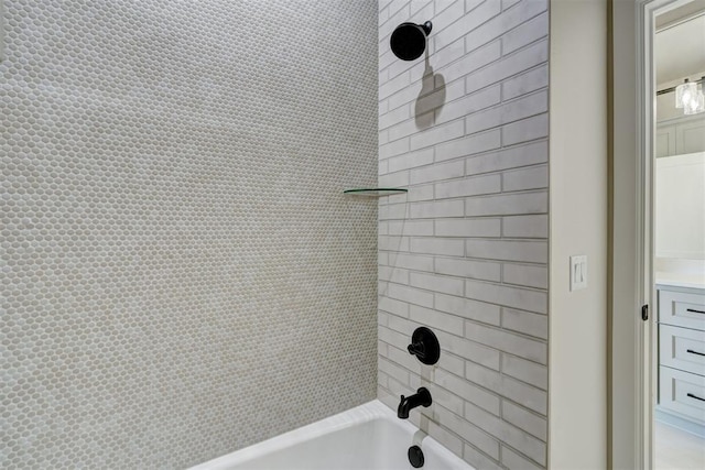 6508 NW 146th St, Oklahoma City, OK 73142 - bathroom featuring vanity and  shower combination