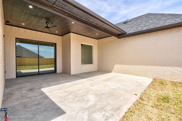 6508 NW 146th St, Oklahoma City, OK 73142 - view of patio featuring a ceiling fan