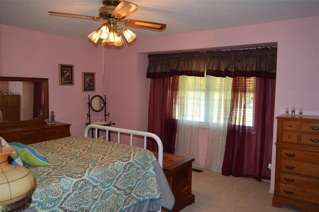 1400 S Indian Meridian Rd, Choctaw, OK 73020 - bedroom featuring light colored carpet and a ceiling fan
