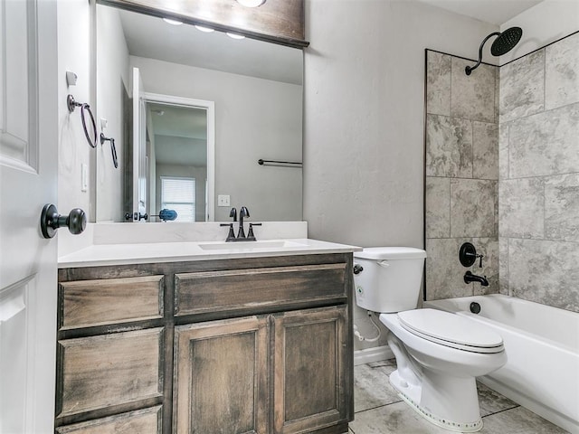18232 Scarborough Dr, Edmond, OK 73012 - full bath with vanity, shower / tub combination, and tile patterned floors