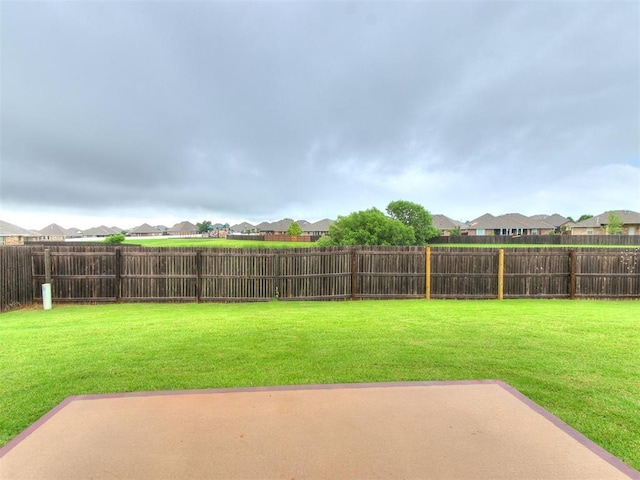 18232 Scarborough Dr, Edmond, OK 73012 - fenced backyard with a patio area and a residential view