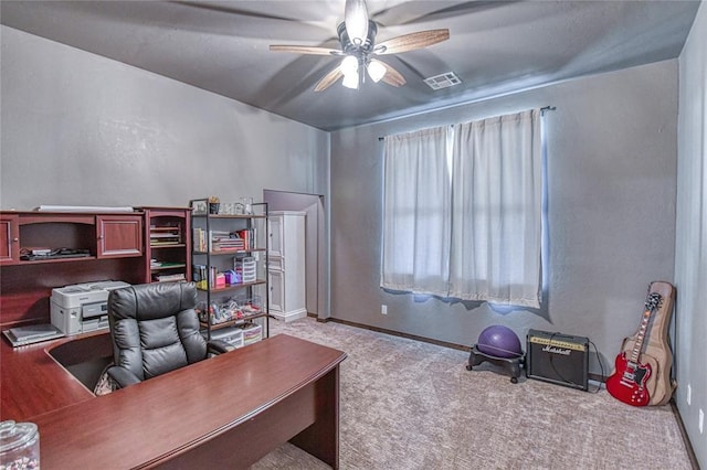 25478 Sooner Ave, Purcell, OK 73080 - office space featuring ceiling fan and carpet floors