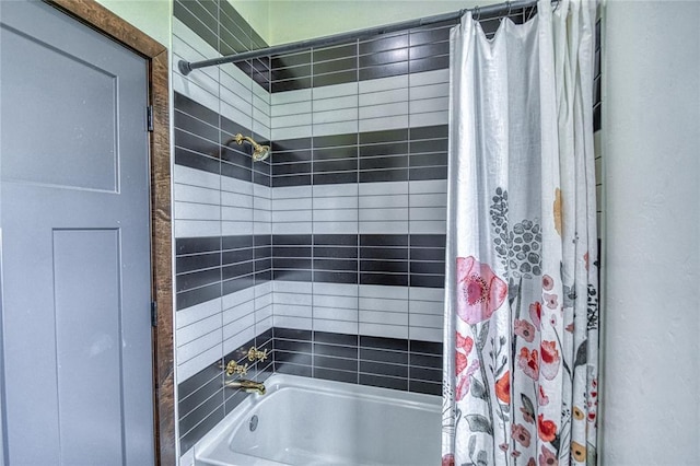25478 Sooner Ave, Purcell, OK 73080 - bathroom featuring shower / bath combination with curtain