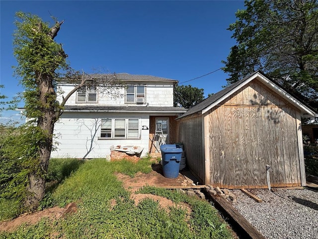 27582 N 2840th Rd, Okarche, OK 73762 - rear view of house with a storage unit