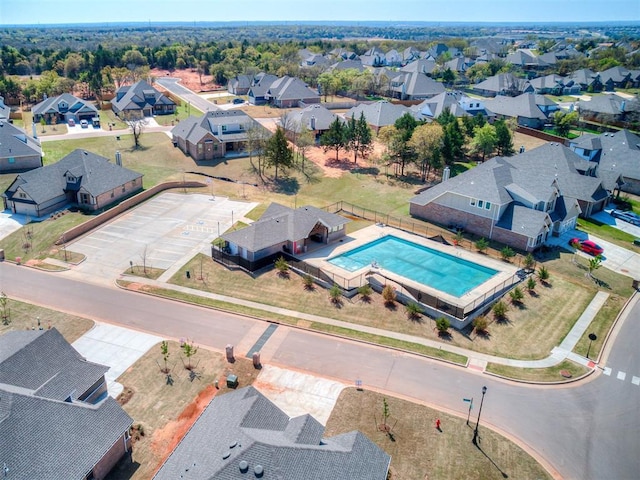 bird's eye view featuring a residential view