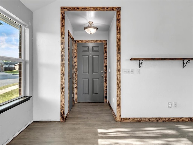 12506 SE 16th Ct, Choctaw, OK 73020 - foyer with healthy amount of natural light and wood finished floors