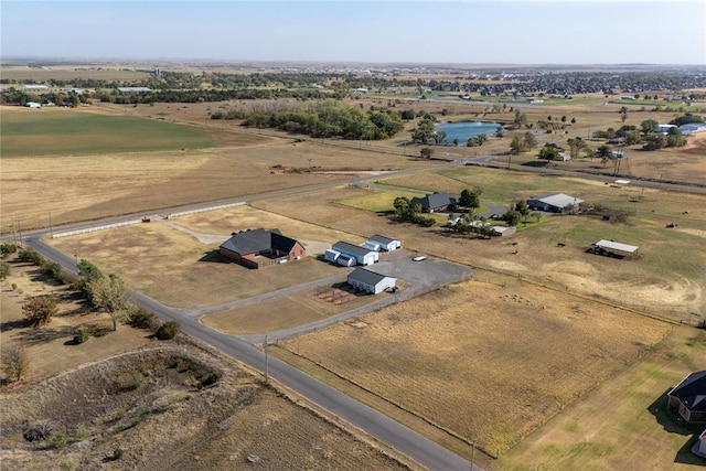 aerial view featuring a rural view
