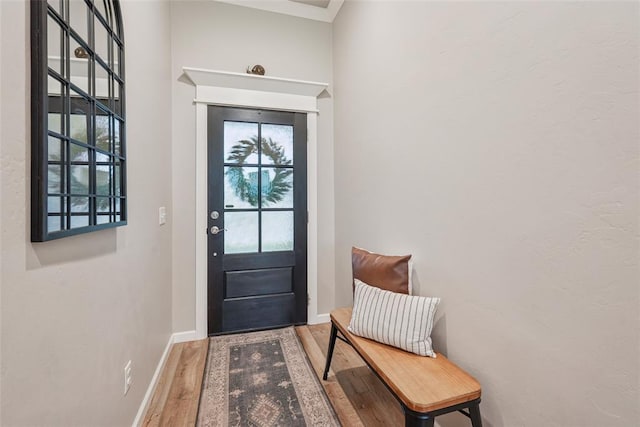 3320 Lola Ct, Moore, OK 73160 - entryway featuring baseboards, plenty of natural light, and wood finished floors