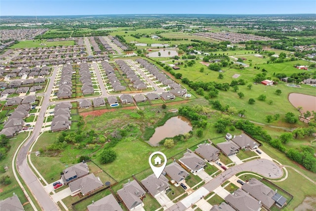 3320 Lola Ct, Moore, OK 73160 - birds eye view of property with a residential view and a water view