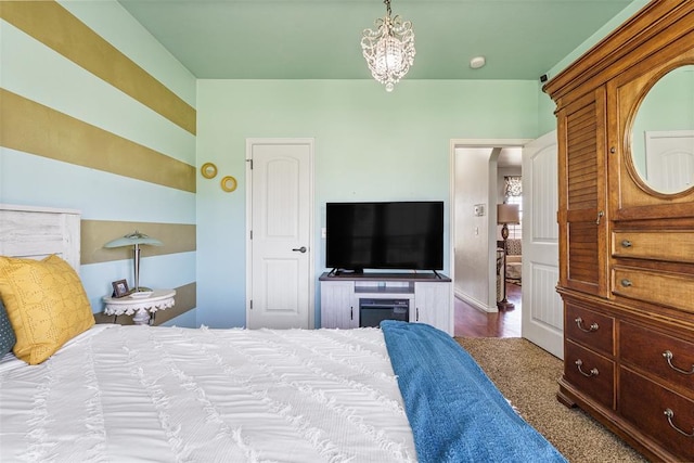 bedroom featuring arched walkways
