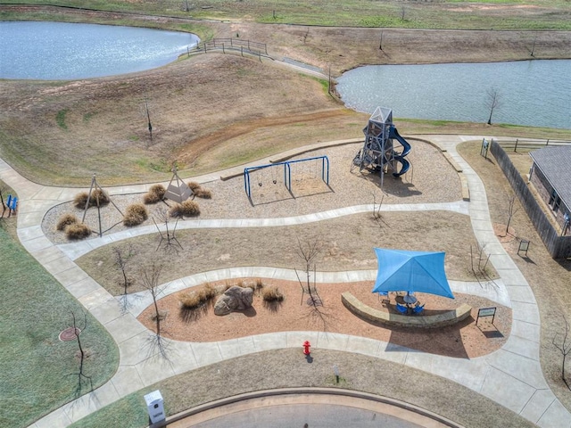 15936 Buffalo Dr, Oklahoma City, OK 73170 - view of community featuring a water view and fence