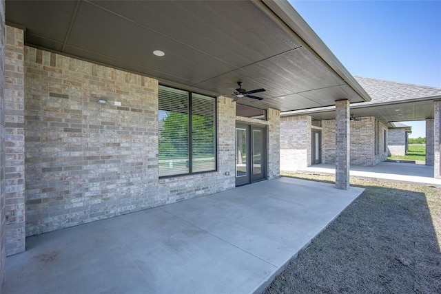 2909 SW 132nd St, Oklahoma City, OK 73170 - view of patio / terrace featuring a ceiling fan