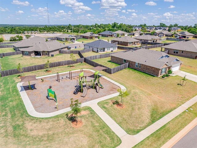 1832 Buckskin Ct, Blanchard, OK 73010 - drone / aerial view with a residential view