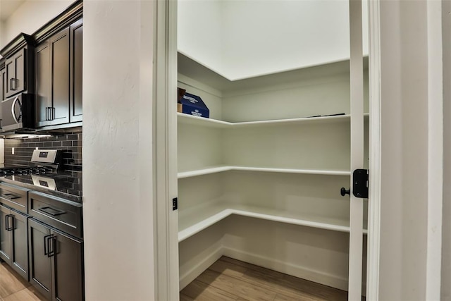 view of storage area