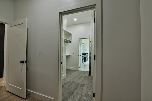 hallway with baseboards