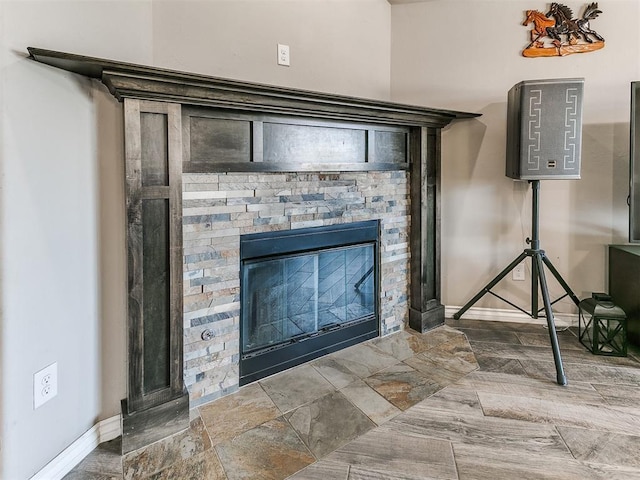 13612 Calabria Trl, Oklahoma City, OK 73170 - details with baseboards and a fireplace