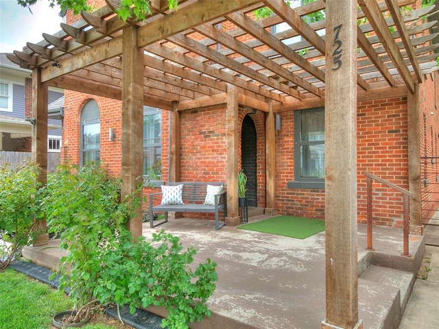 725 NE 15th St, Oklahoma City, OK 73104 - view of patio / terrace featuring a pergola