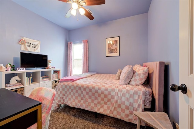 15808 Cantera Creek Dr, Edmond, OK 73013 - bedroom with visible vents and a ceiling fan