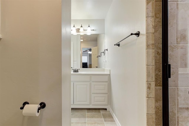 2051 Vaquero Ct, Edmond, OK 73034 - bathroom featuring tile patterned floors and vanity