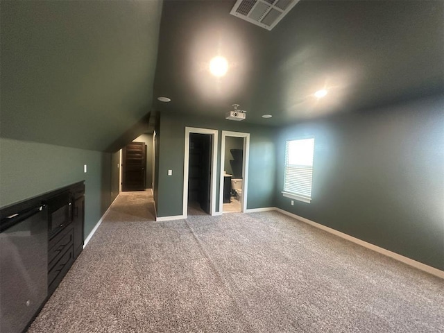 4140 Peony Cir, Piedmont, OK 73078 - additional living space featuring carpet and vaulted ceiling