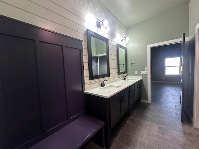 4140 Peony Cir, Piedmont, OK 73078 - bathroom featuring double vanity and baseboards