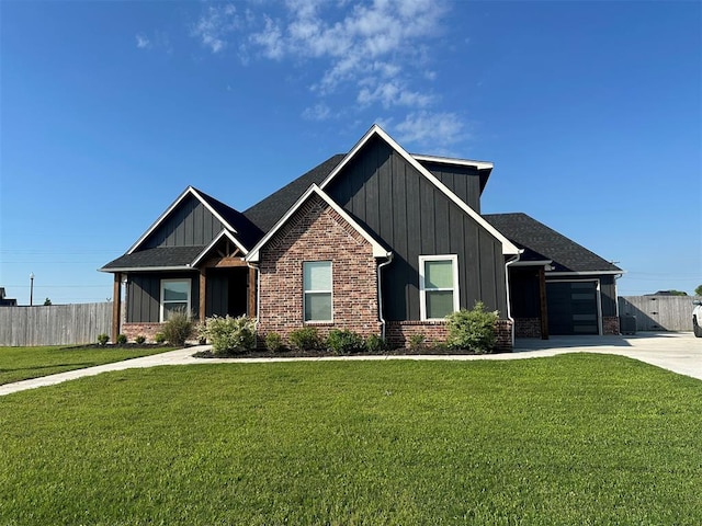 4140 Peony Cir, Piedmont, OK 73078 - craftsman-style home featuring board and batten siding, driveway, an attached garage, and brick siding