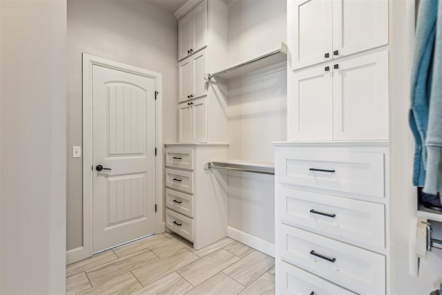 view of walk in closet