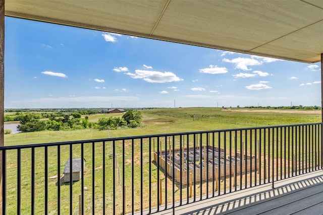 balcony with a rural view