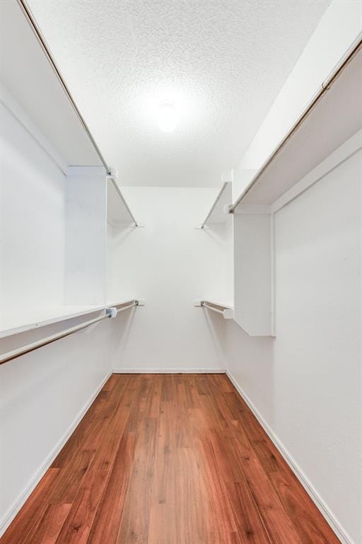 spacious closet with wood finished floors