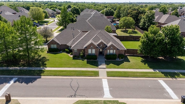 aerial view with a residential view