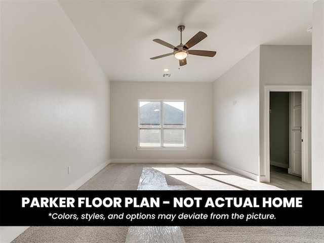 4120 Blue Ridge Ave, Newcastle, OK 73065 - carpeted empty room with a ceiling fan and baseboards